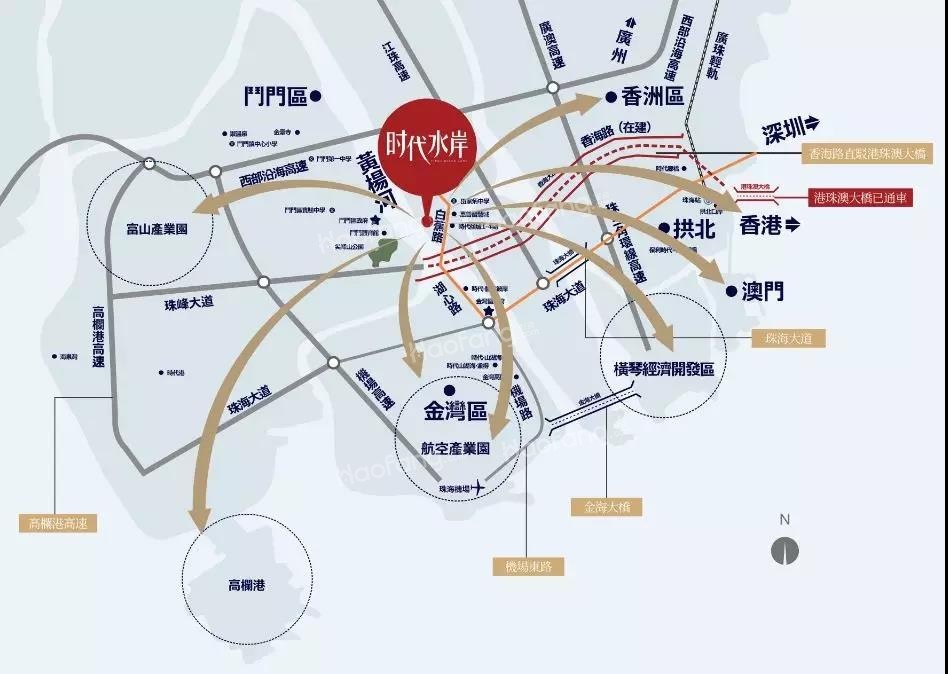 時(shí)代水岸位置圖