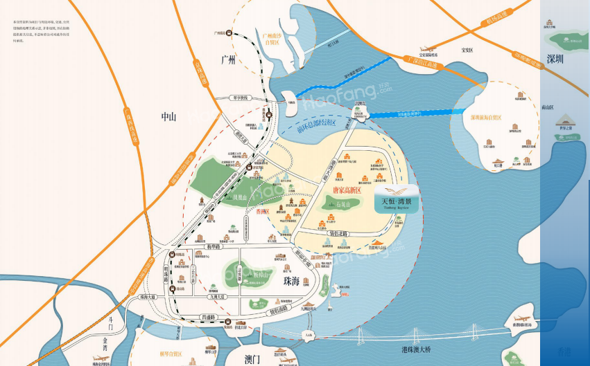 天恒·灣景位置圖