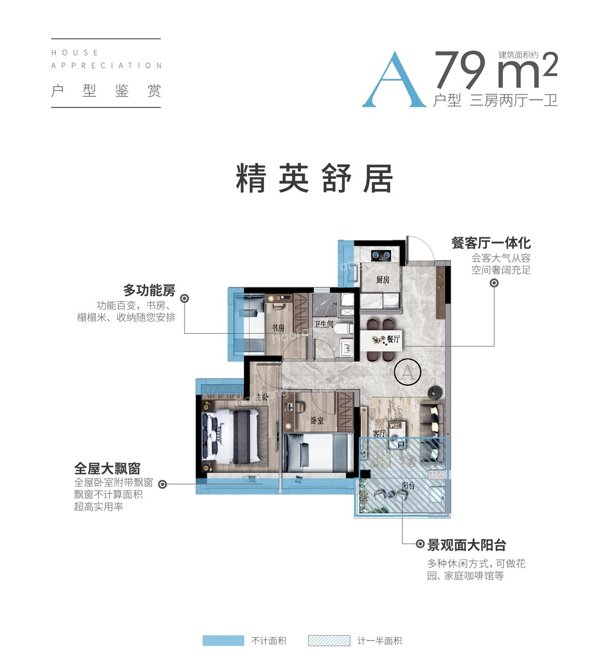 美的寶龍城3室2廳1衛