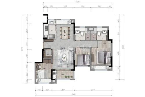 招商華發(fā)湖心明悅3室2廳2衛(wèi)